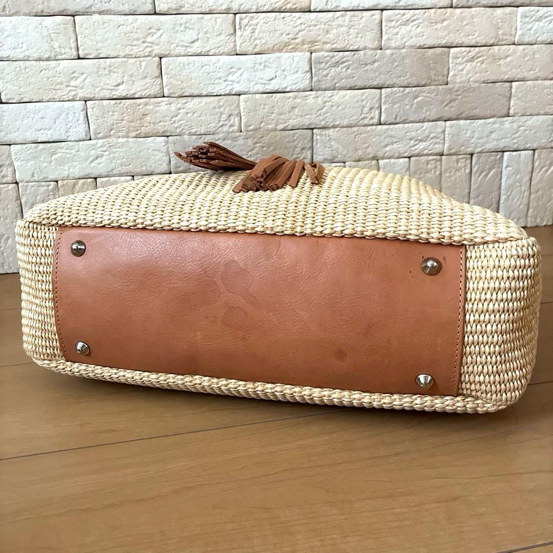 IENA ラフィア×レザー トート＆ショルダーバッグ Made in Italy