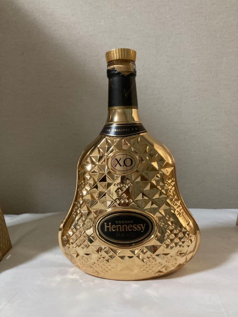 Mr.Neo 空瓶Hennessy XO　ゴールド、シルバーセット