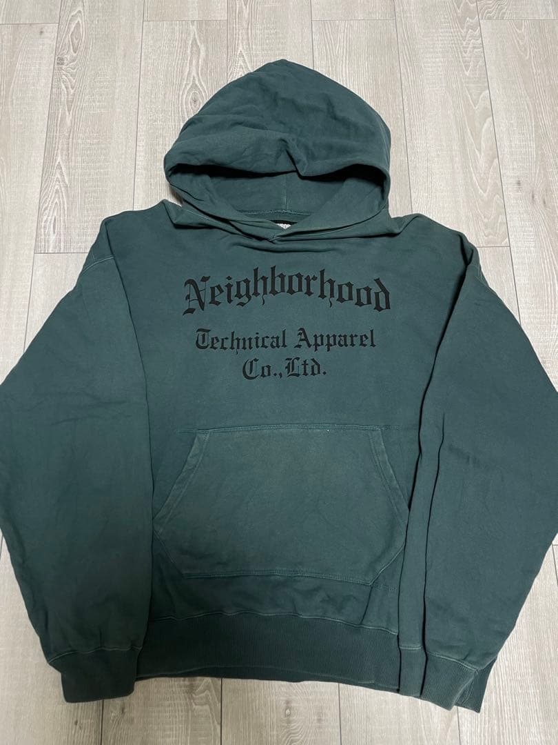NEIGHBORHOOD フード付きパーカー XL GREEN
