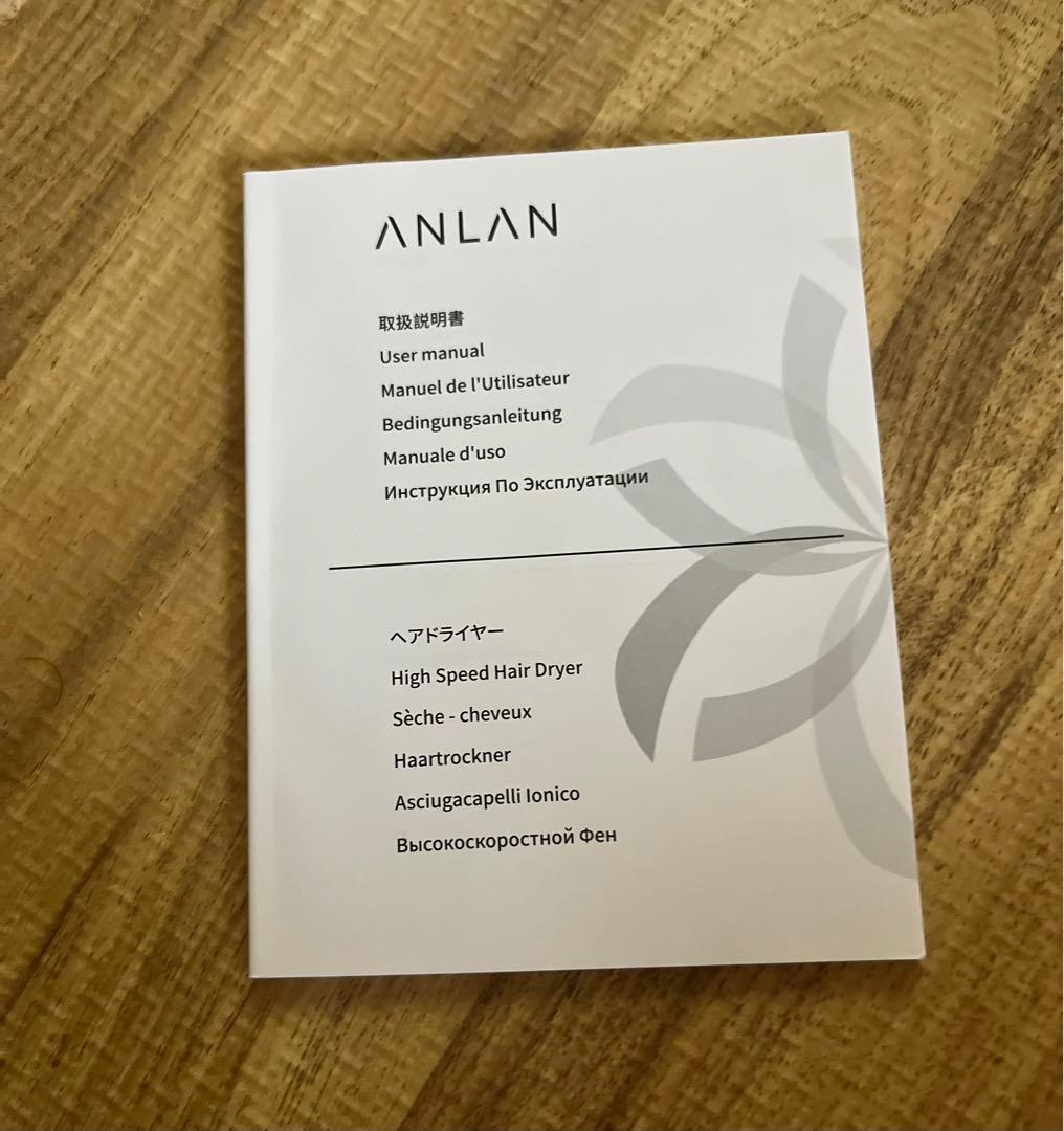 ANLAN ヘアドライヤー ピンク 速乾機能付き