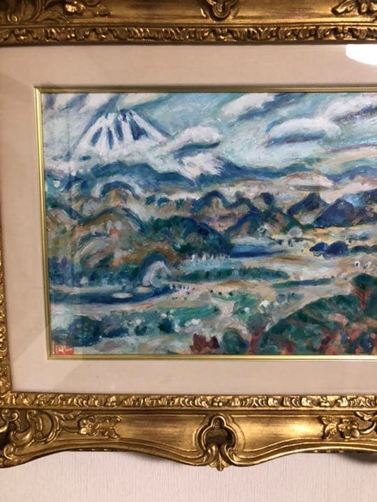 値下げ　梅原龍三郎の富士の油彩画模写