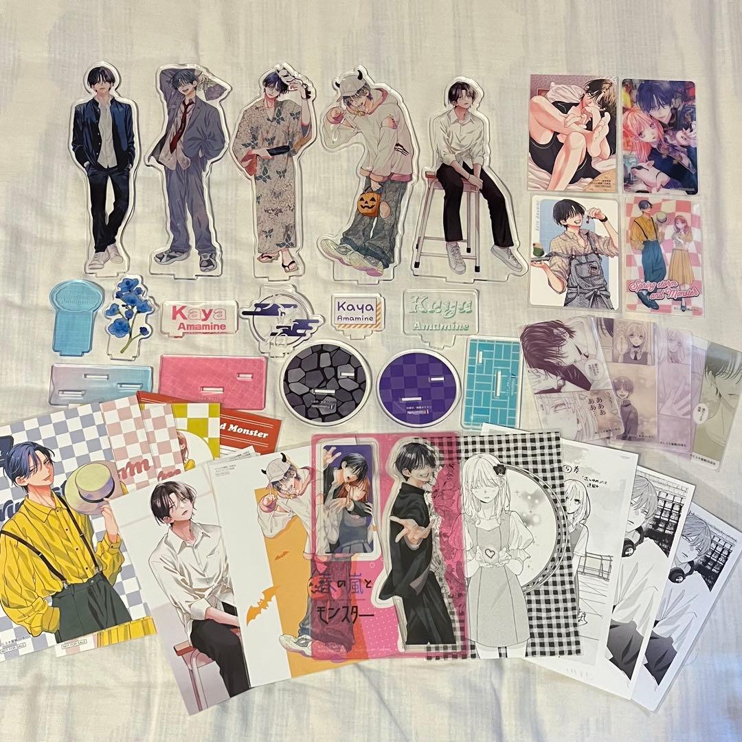 春の嵐とモンスター 栢 アクリルスタンド 特典 カード ポストカード カフェ