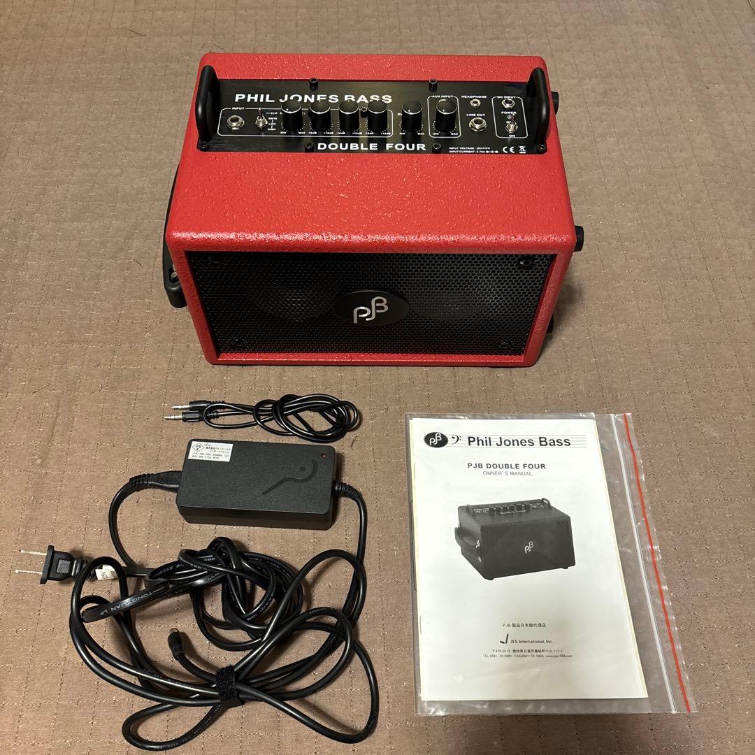 PJB Double Four Red BG-75 小型ベースアンプ ケース付き