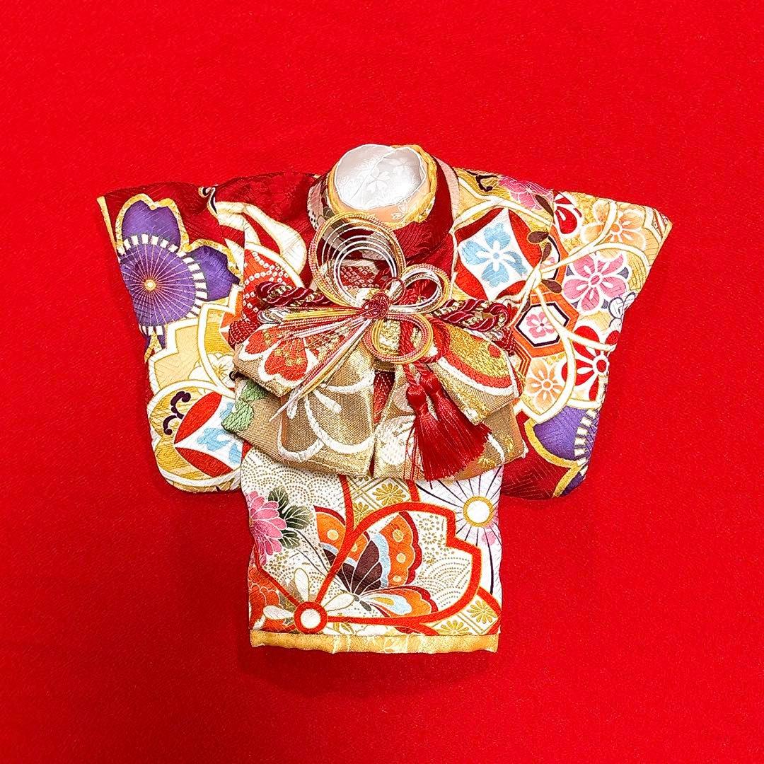 即納✨犬の着物✨犬用本格振袖着物 XS 赤 正絹 一点物