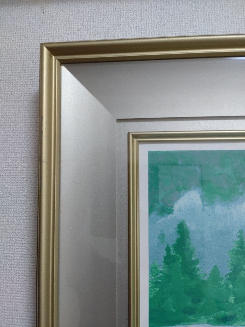 断捨離中半額以下出品　東山魁夷『湖澄む』新復刻版画 300部制作　求龍堂　森工房