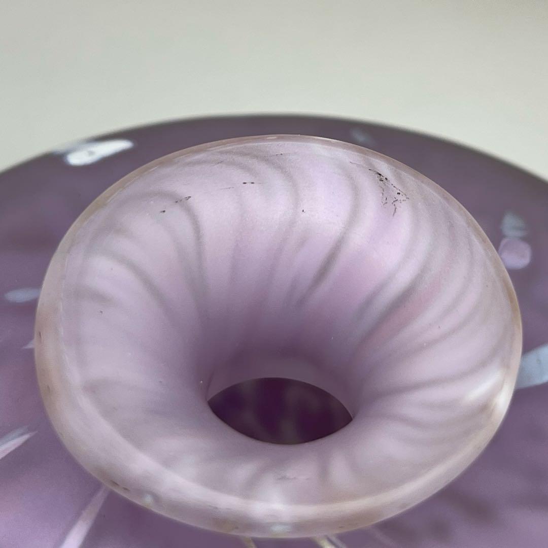 藤田喬平 金彩 ガラス花瓶 H14cm 東キ7-1218①