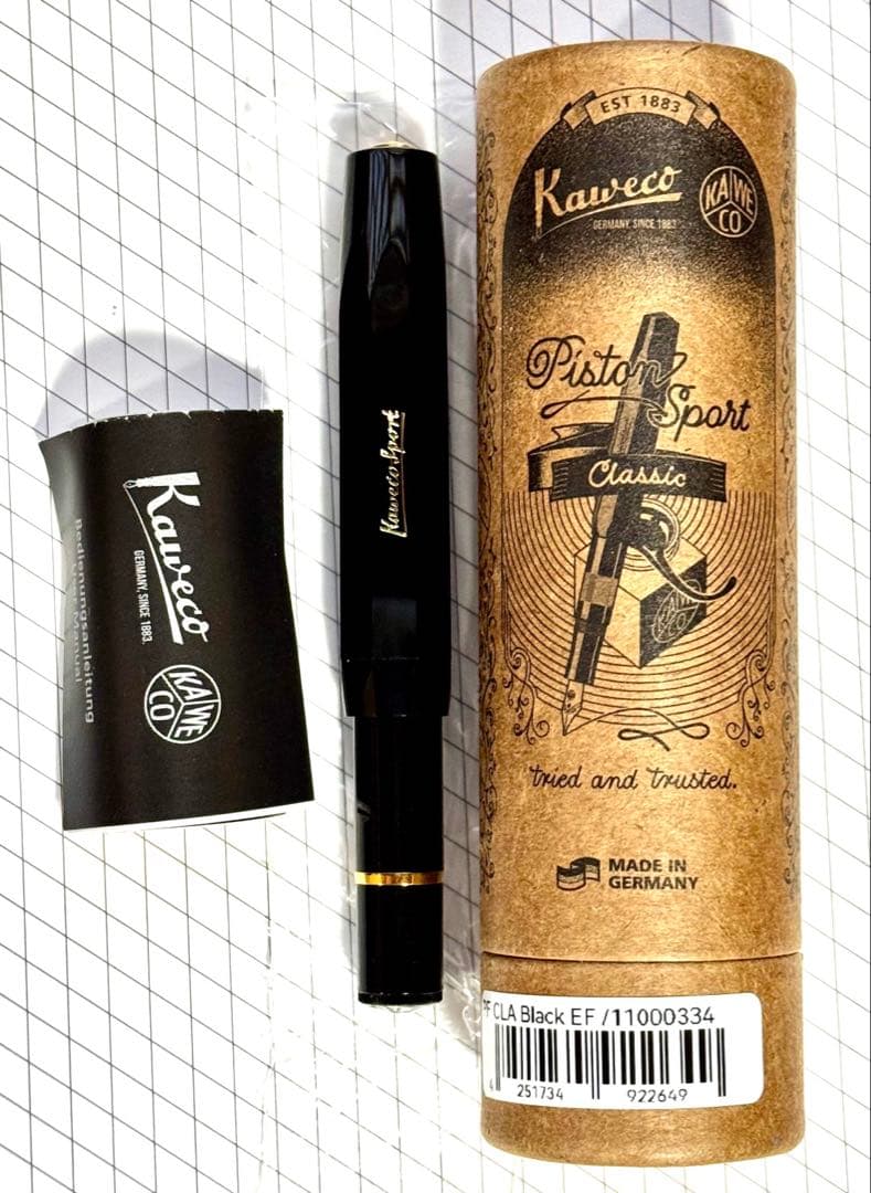 Kaweco万年筆 クラシックスポーツ ピストンフィラー ブラック　EF先