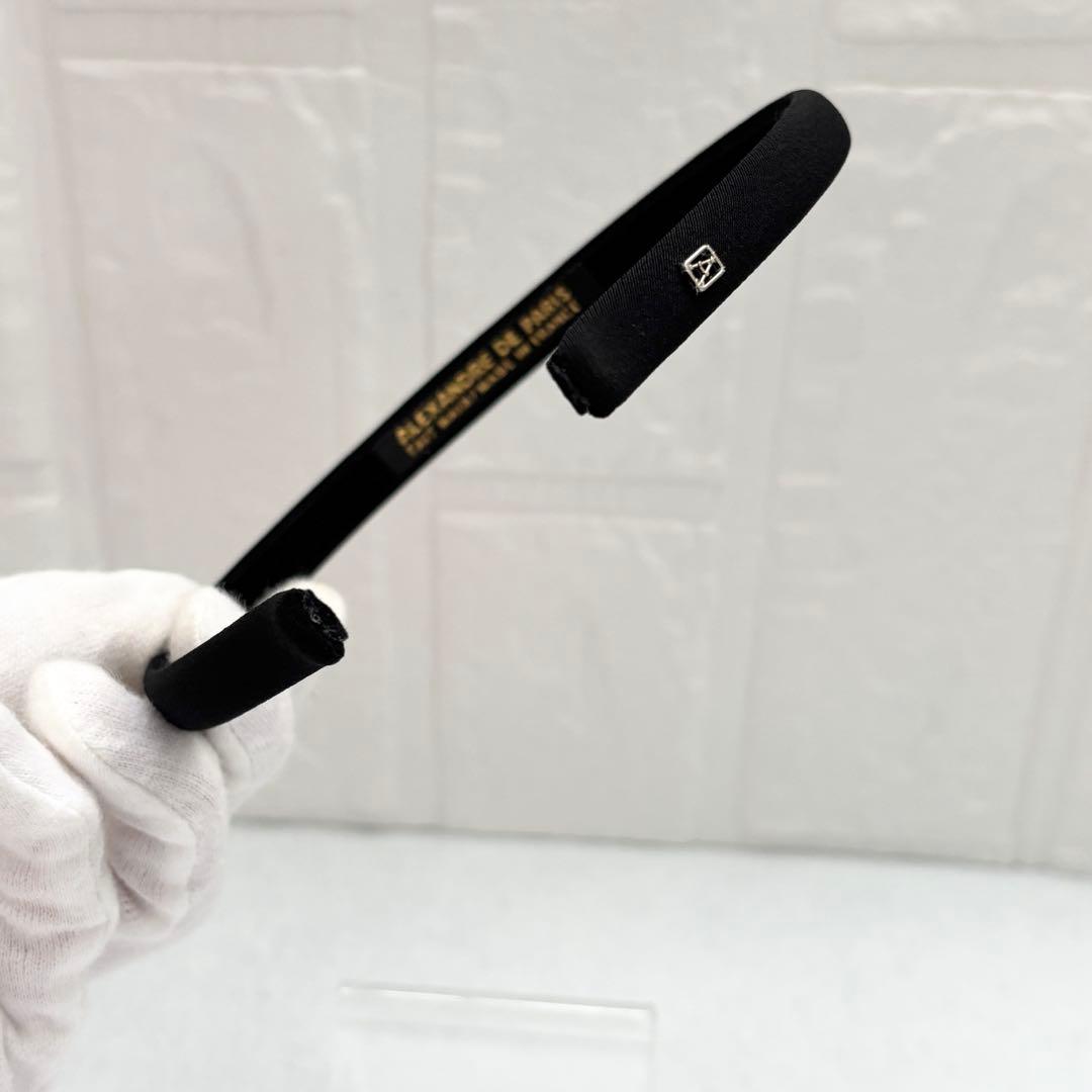 【未使用級】アレクサンドルドゥパリ　カチューシャ　黒　1cm TIMELESS