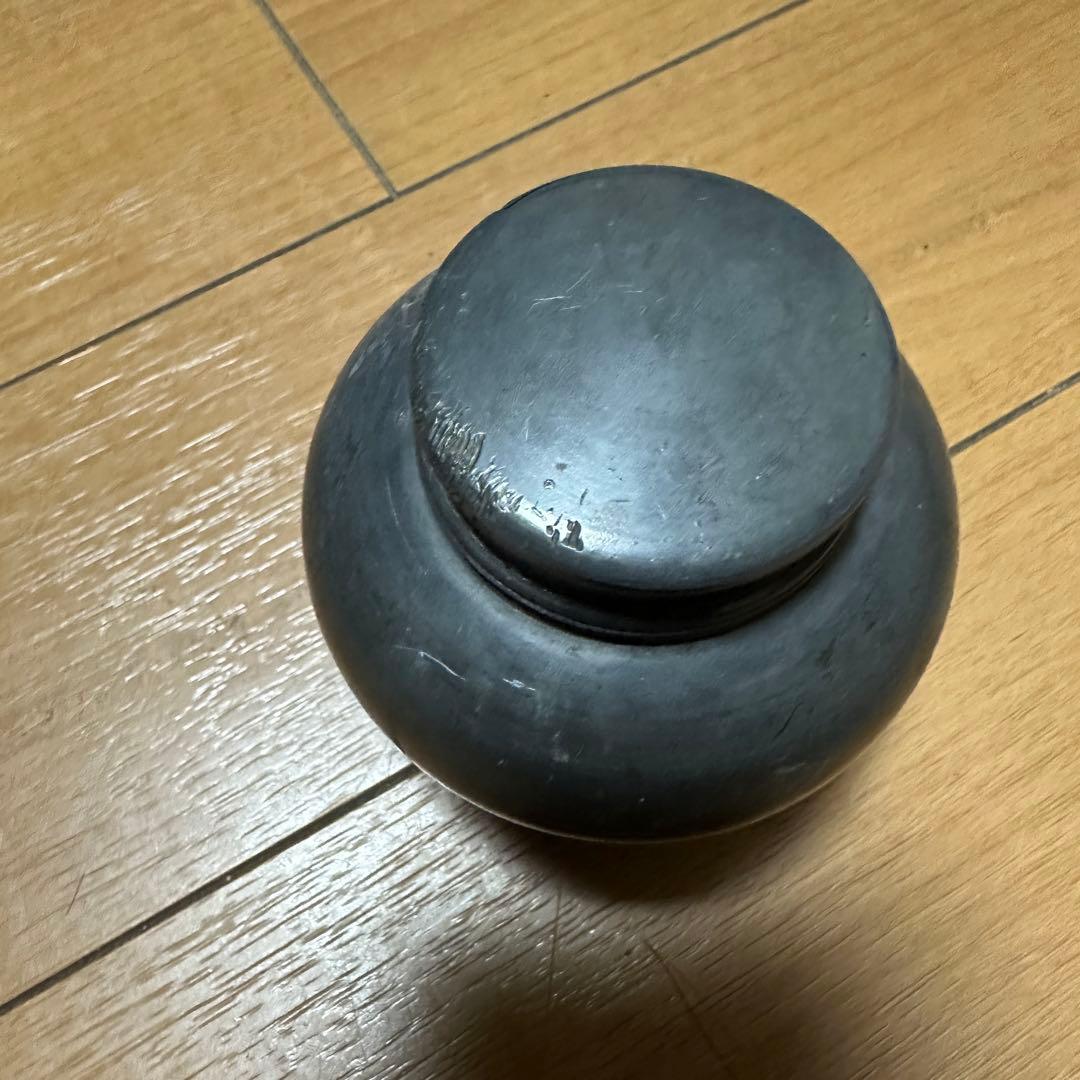 時代物 煎茶道具 古錫 茶壷 茶心壷 約262g