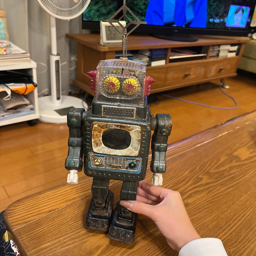 レトロ ロボットおもちゃ アンテナ付き