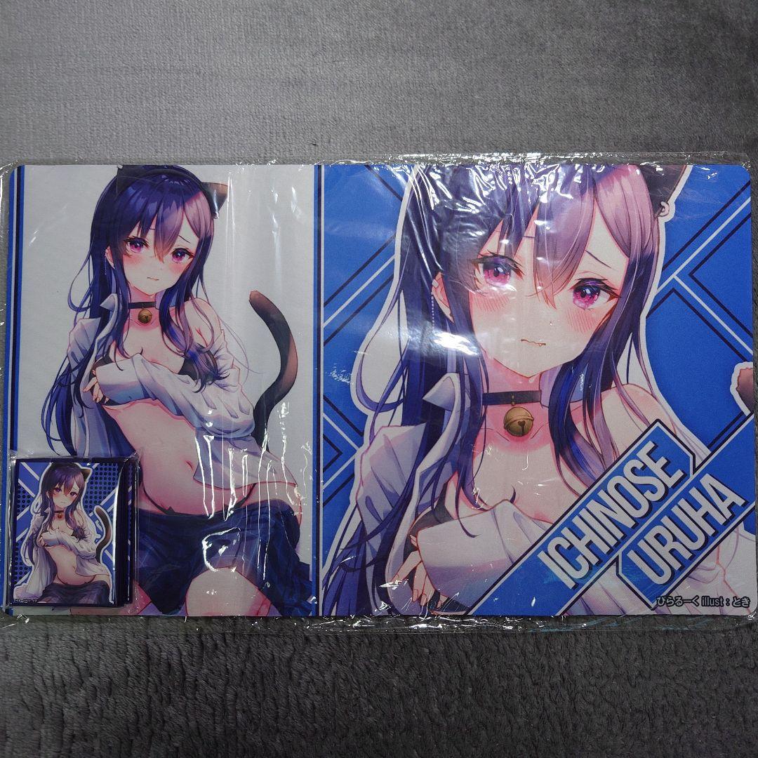 α3 ぶいすぽっ! Ｙシャツ&下着&猫コス 一ノ瀬うるは スリーブ&プレイマット