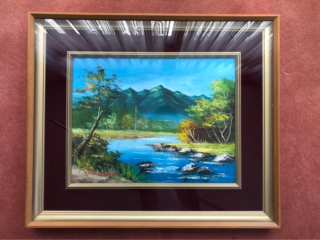 【絵画作品】風景画　西澤画伯　絵画　油絵　アート　F6号　状態優良！