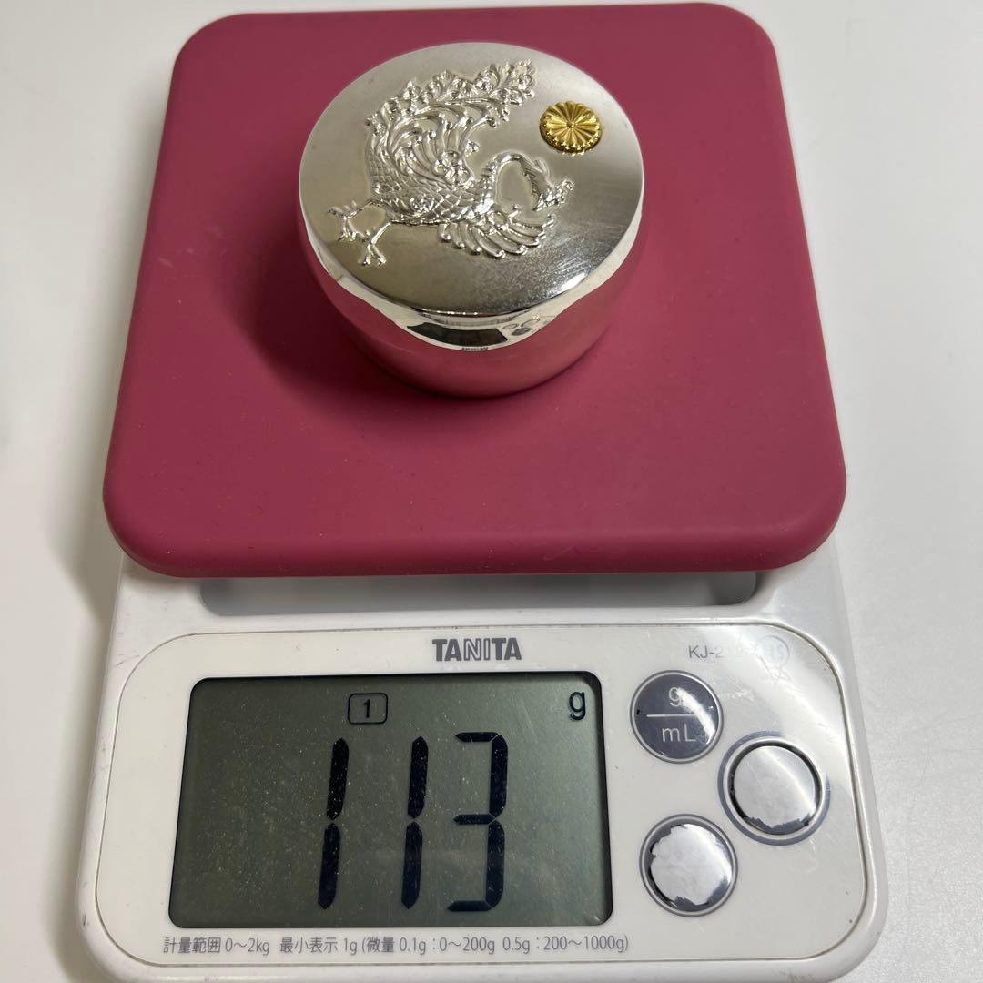 平成2年　天皇御即位記念鳳凰文ボンボニエール　共箱　東Y7-0804⭐︎1F