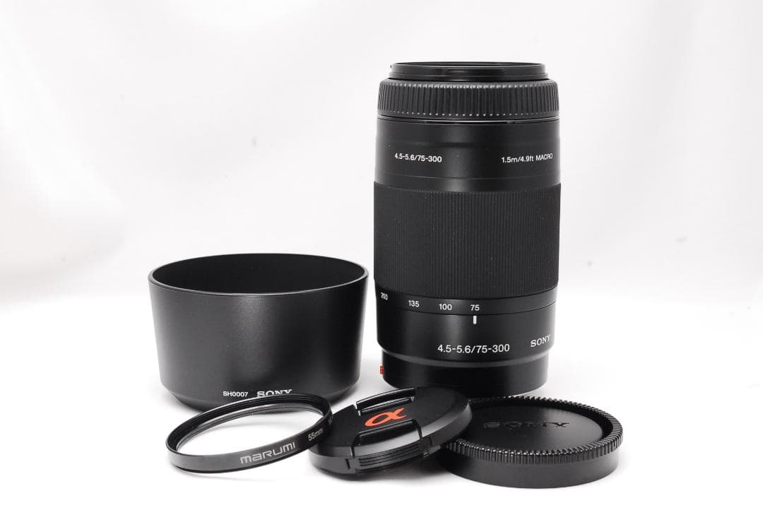 ✨️ SONY ソニー 75-300mm ✨️フード付き 超望遠レンズ 【美品】