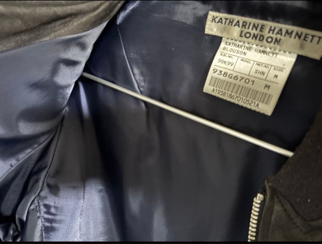 KATHARINE HAMNETT ブルゾン ゴートスキン スエード×レザー