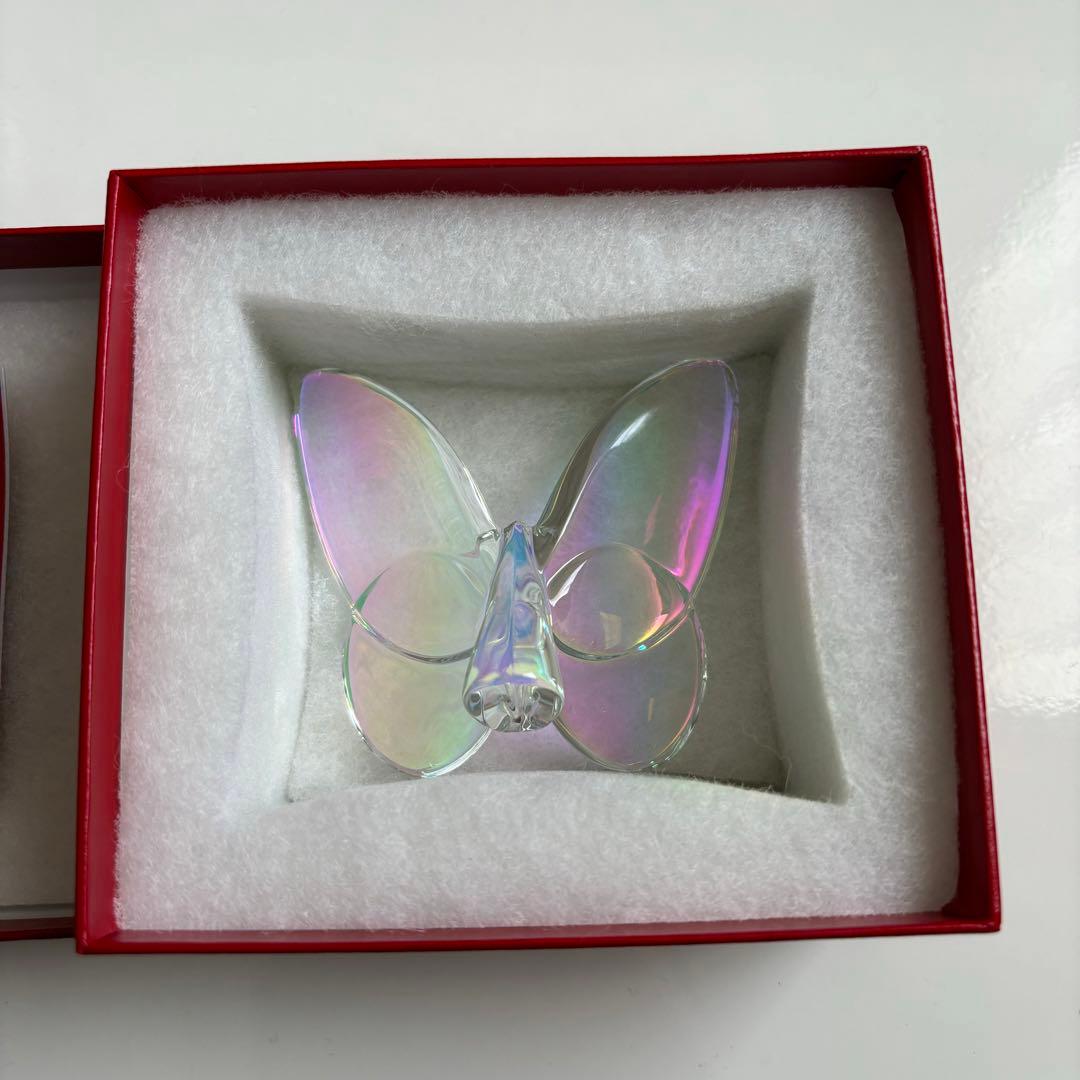 バカラ Baccarat クリスタルフィギュア ラッキーバタフライ