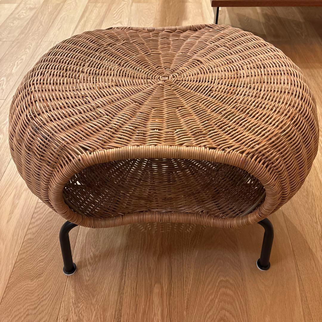 最終値下げIKEA GAMLEHULT ガムレフルト スツール 籐 オットマン