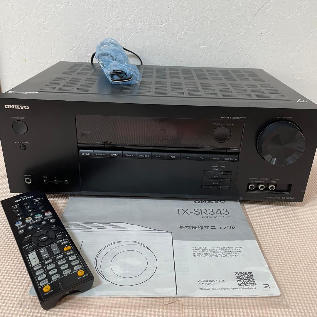 【極美品】ONKYO オンキョー TX-SR343 AVレシーバー リモコン付属