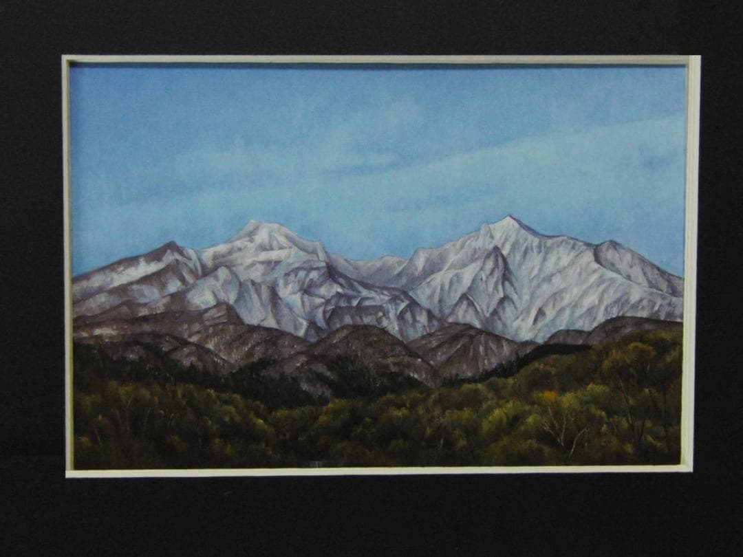 入江観、【双稜冠雪】、希少な画集画、新品高級額・額装付、状態良好