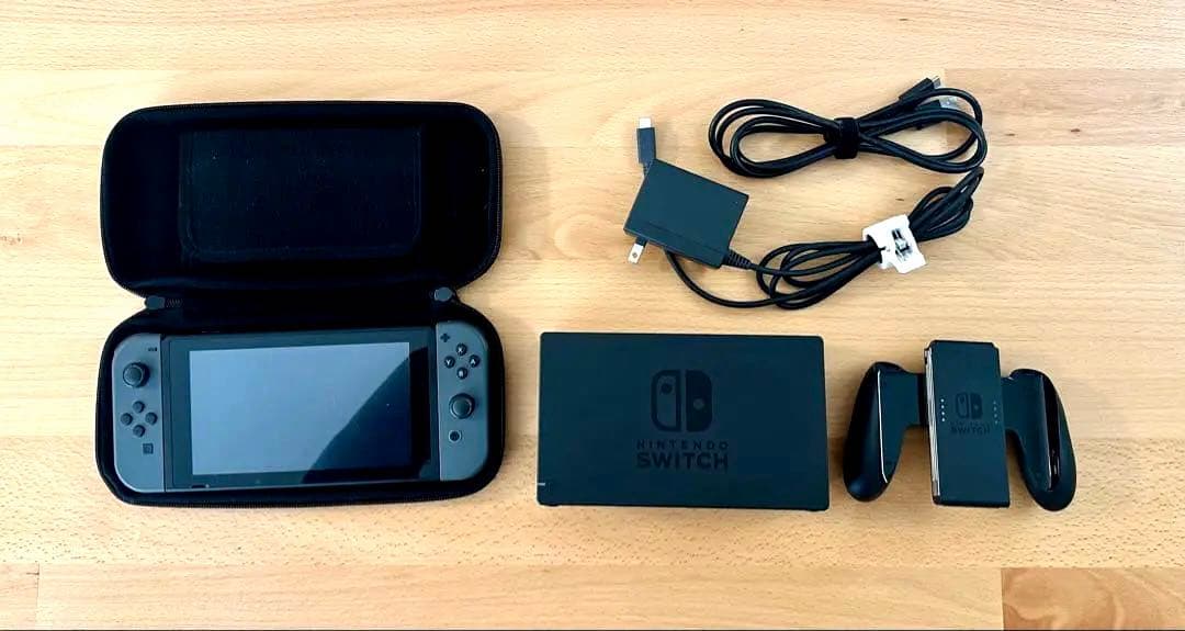 Nintendo Switch 本体 グレー カバー　充電器付き
