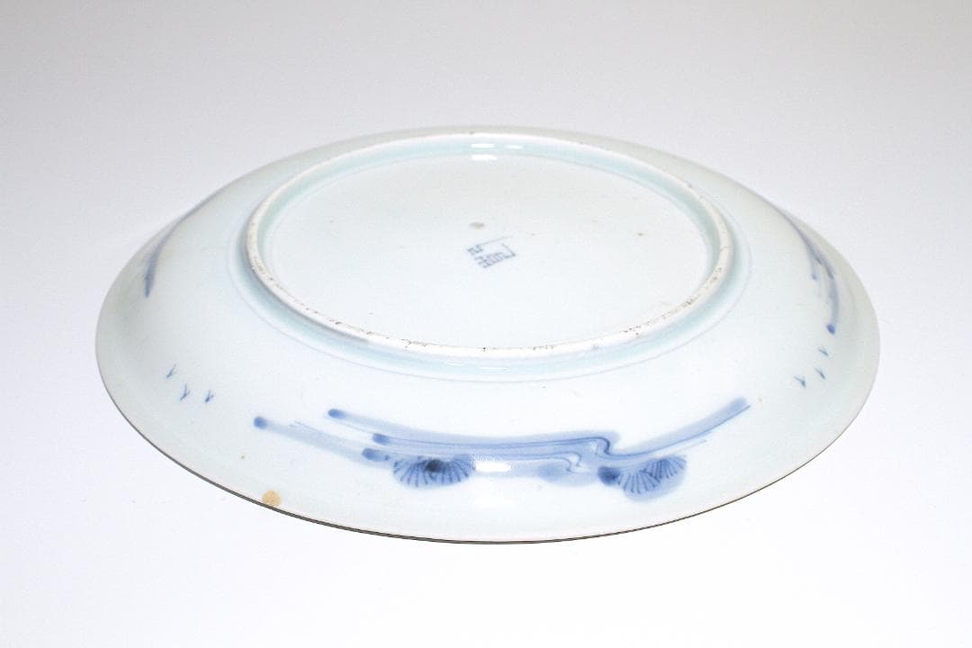 江戸後期 古伊万里 上手七寸皿 [蘭花と雀図]