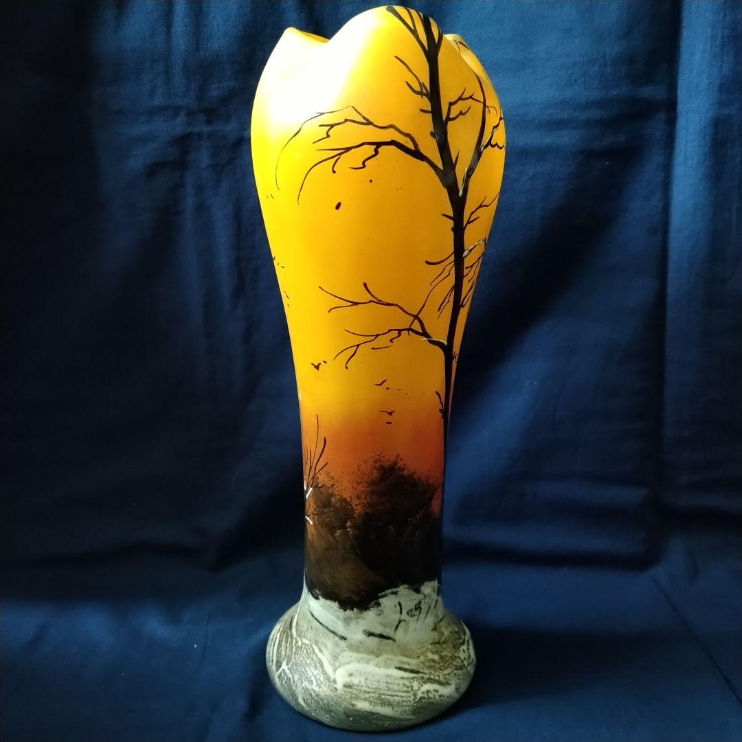 ✤ルグラ・モンジョワ（Legras Montjoye）✤〘冬景色文〙花瓶✤