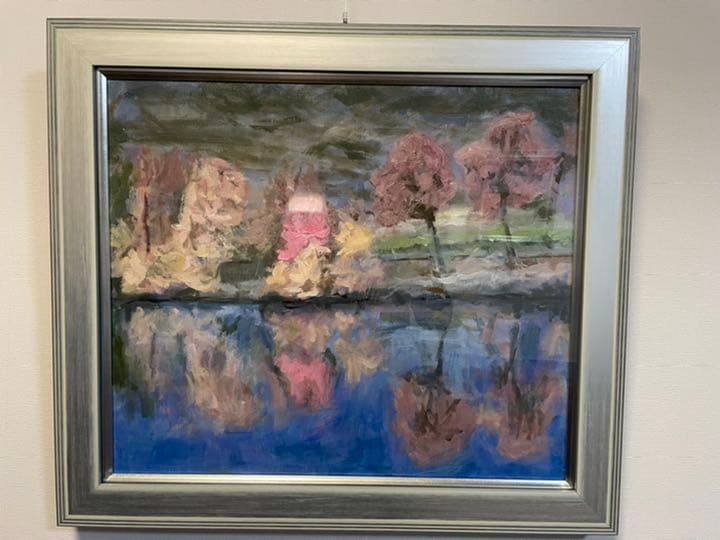 ルクセンブルグの秋。12号。額縁付き。油絵。