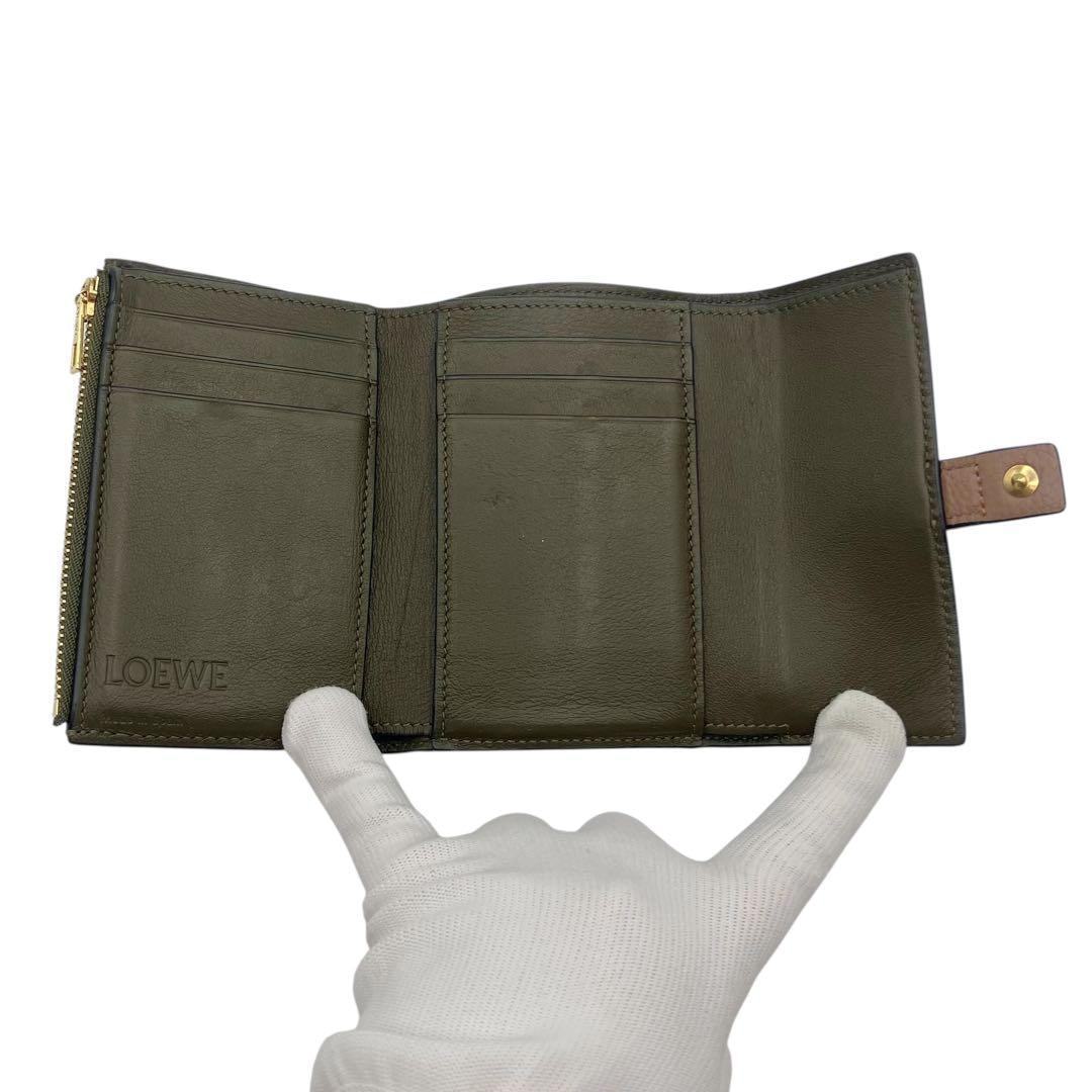 美品✨ ロエベ バーティカルウォレット スモール ブラウン