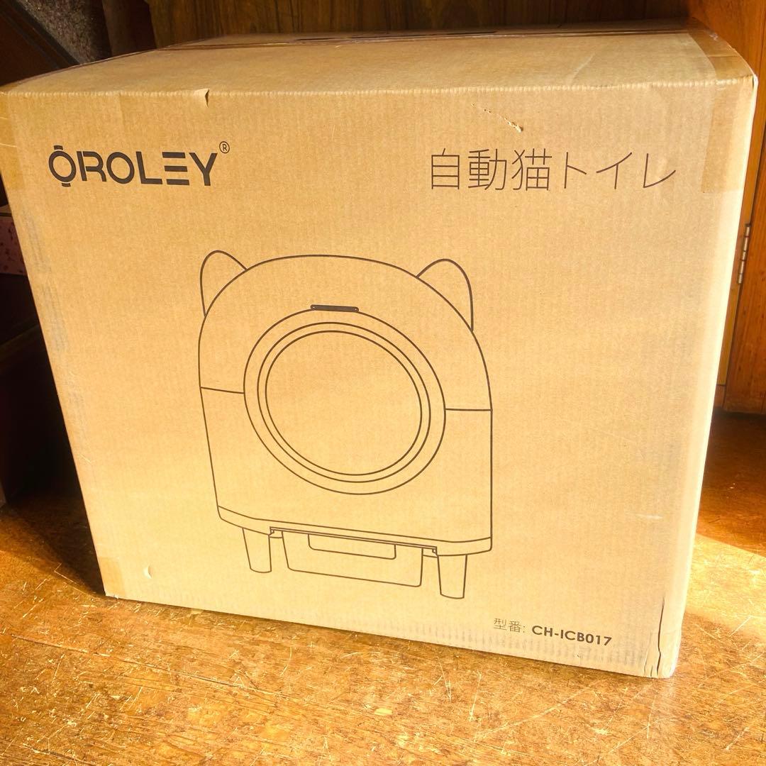 新品未使用未開封Oroley 自動猫トイレ 猫耳デザイン ホワイト