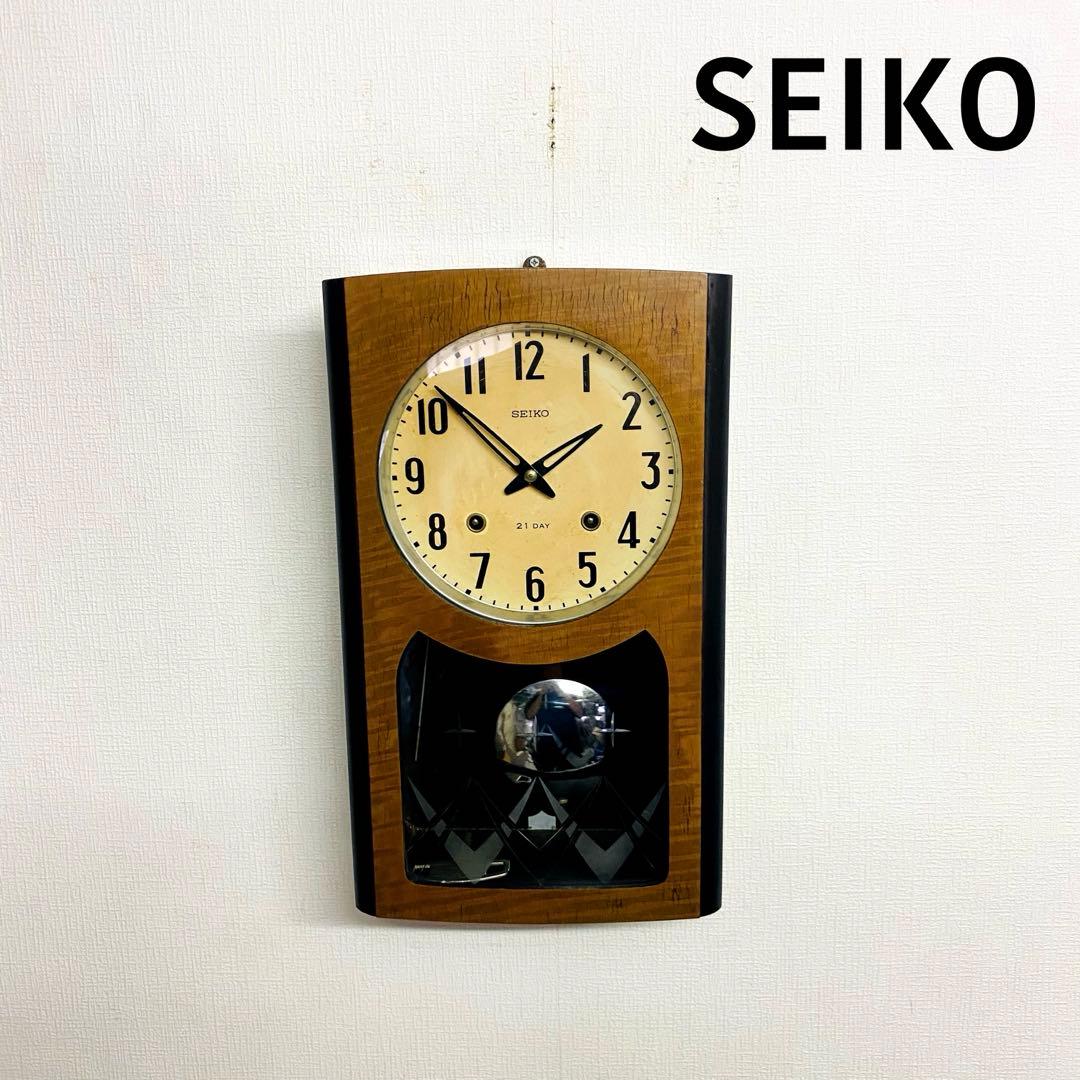 SEIKO 21日巻　ゼンマイ時計　古時計　機械時計　箱時計　72-2