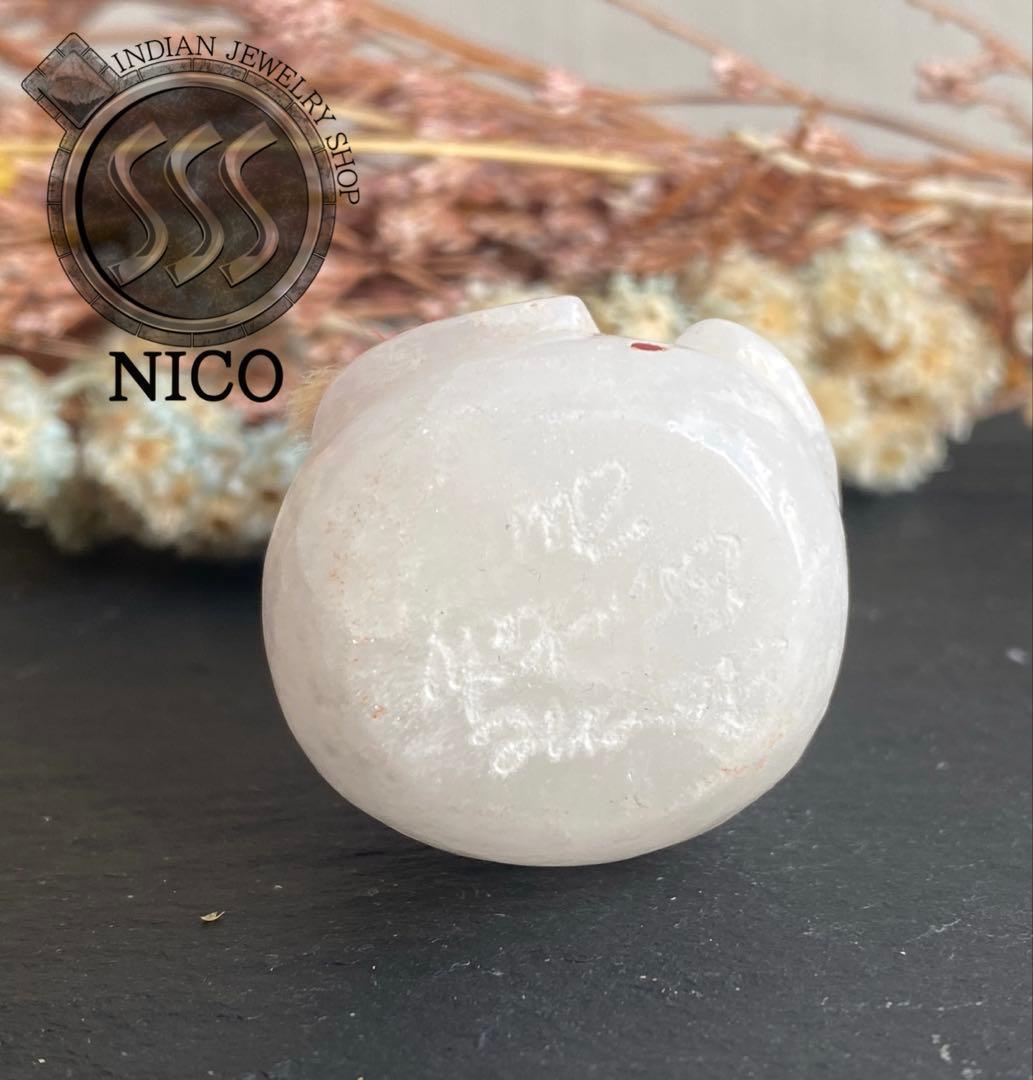 新品　ズニ族　Zuni　フェティッシュ　スノーマン　インディアンジュエリー