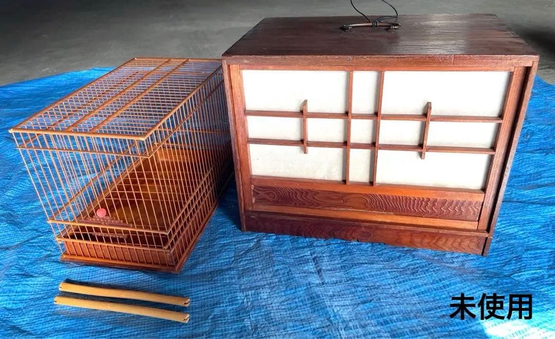 #4 鳥かご　寝箱　手作り　昭和　レトロ　セット　未使用