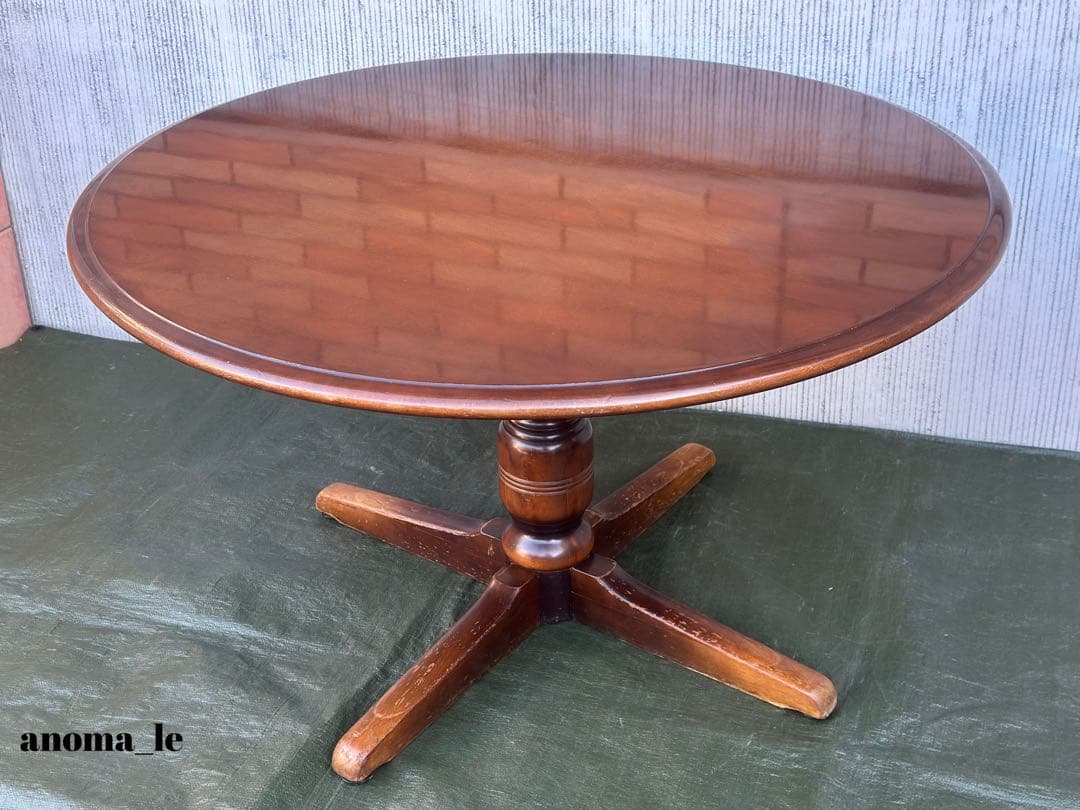 4005【ダイニングテーブル】飛騨産業　キツツキ　穂高　ラウンドテーブル