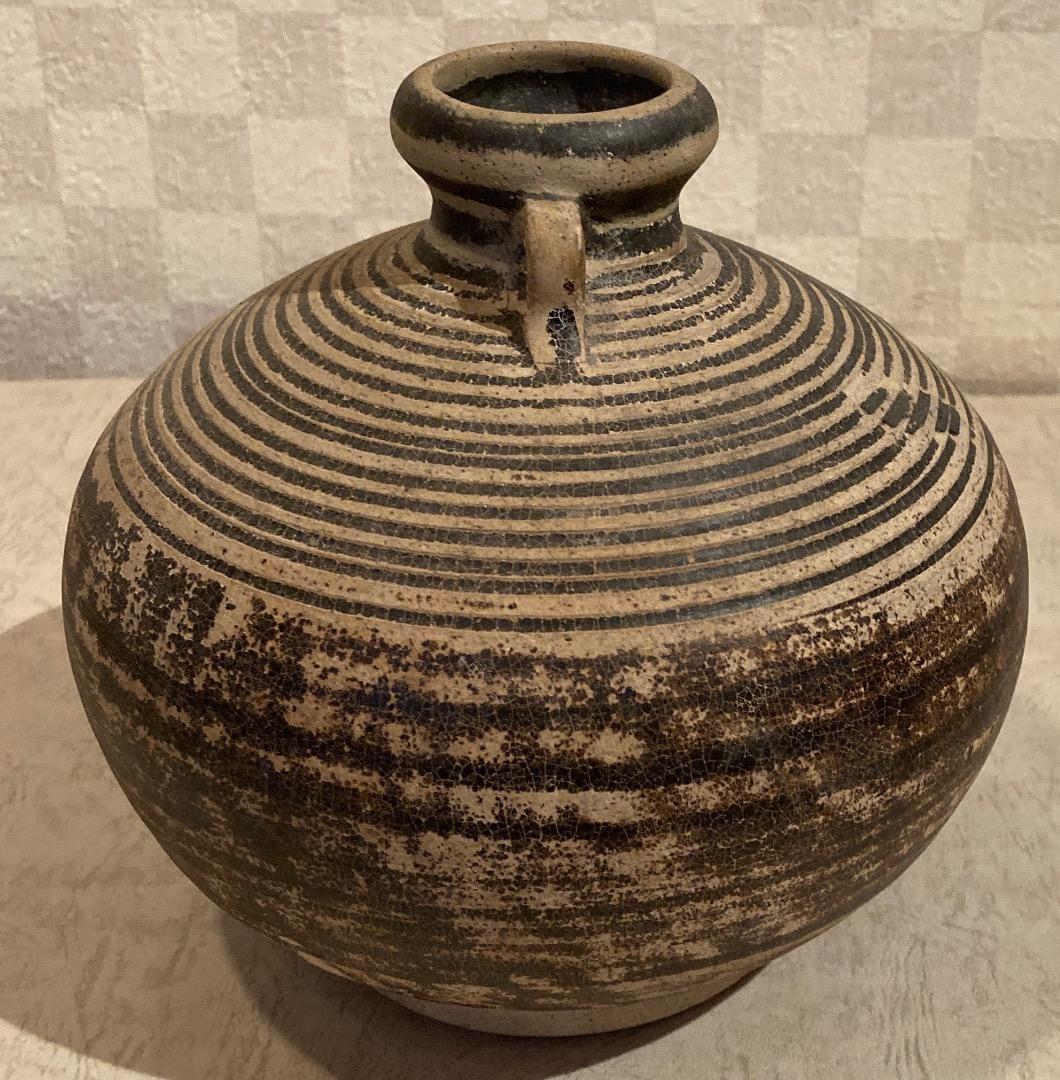 骨董　タイ　古都　スワンカクローク窯の耳付き、花瓶