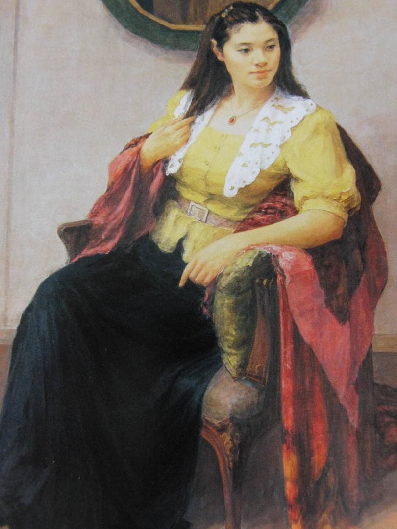 湯山俊久、【爽秋】、希少な額装用画集より、新品額装付