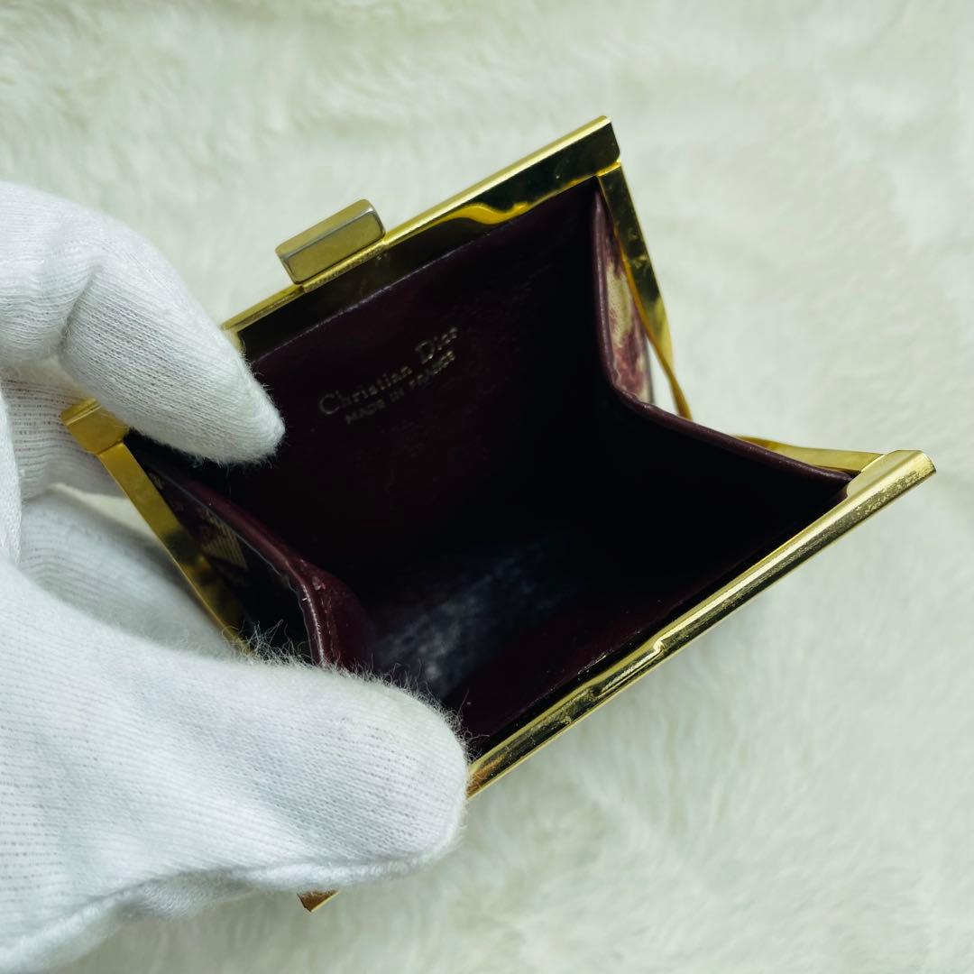 美品　箱付Dior トロッター ケース がま口　ボルドー　おしゃれ　希少