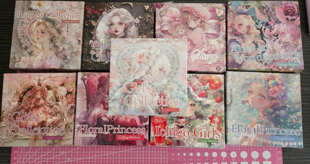 nene様 ステッカー 人物 9箱セット コラージュ素材