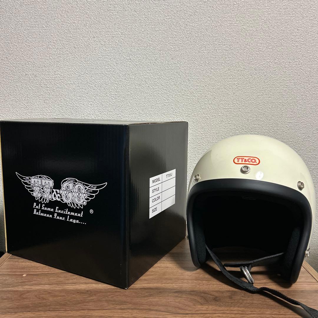 TT&CO TT05J スーパーマグナム ジェットヘルメット アイボリー