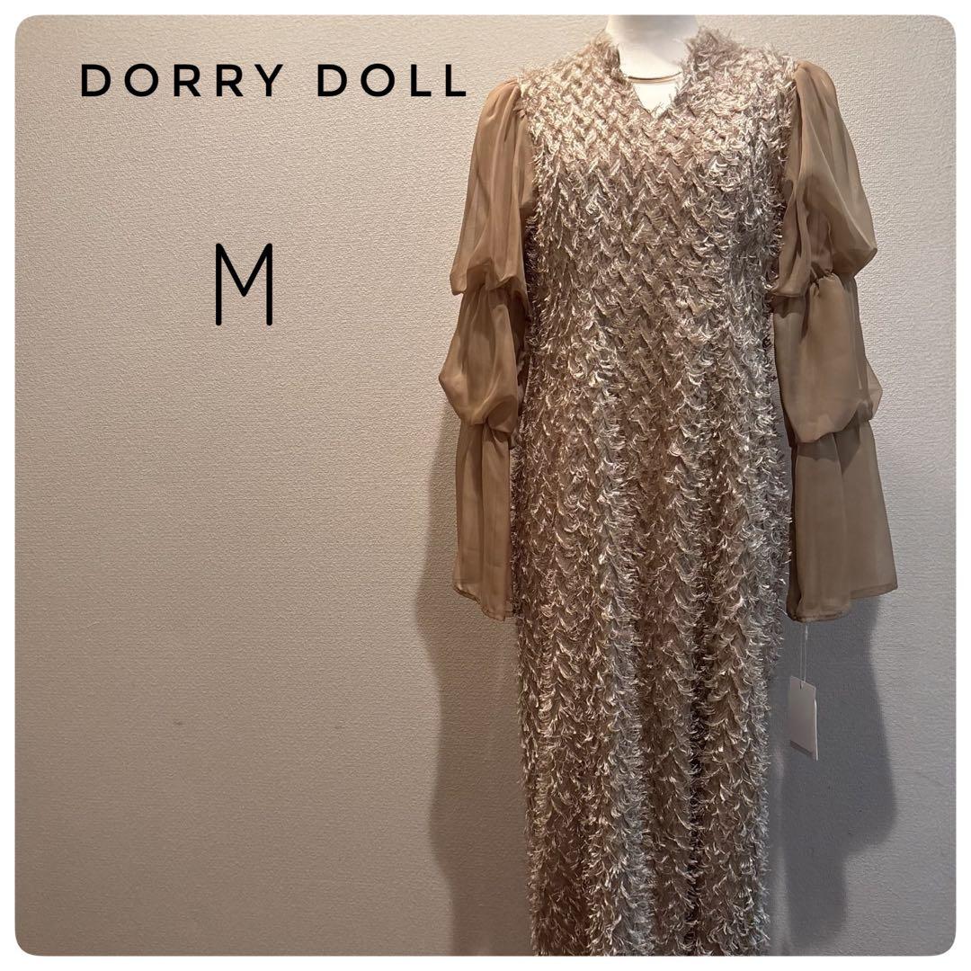 新品　DORRY DOLL フリルデザインドレス M結婚式　パーティ　ワンピース