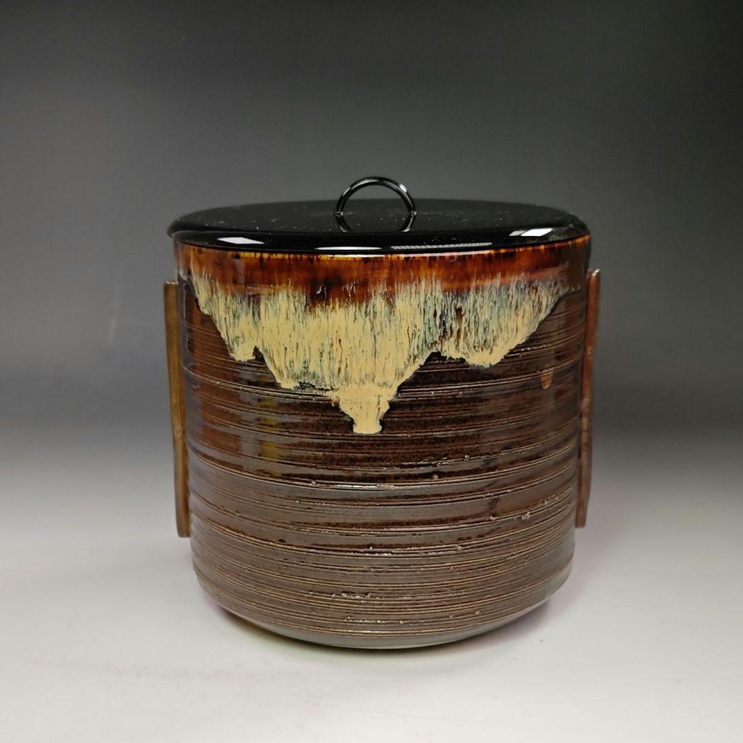 イ606 水指『桶谷定一作』『高取手　水指　共箱』茶道具