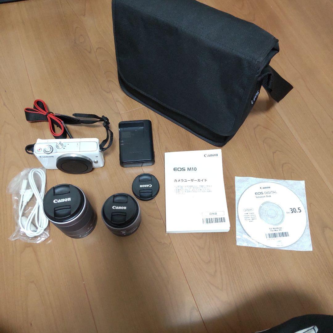 Canon ミラーレス一眼カメラ EOS M10 ケース付き ダブルズームキット