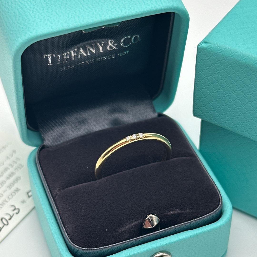 Tiffany フォーエバー　ウェディング　バンドリング　16号　Au750