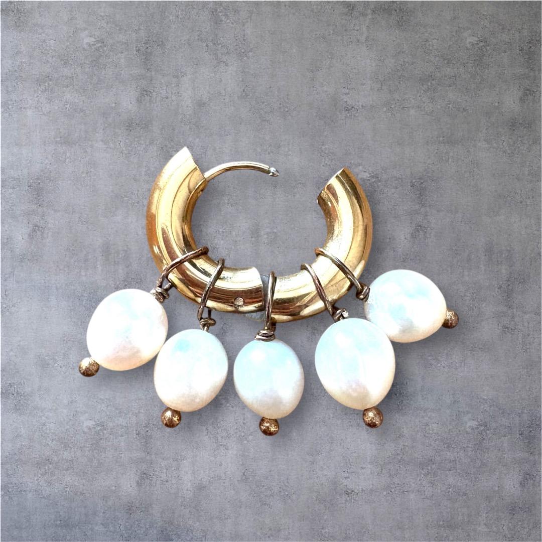 Timeless Pearly タイムレスパーリーパール フープピアス