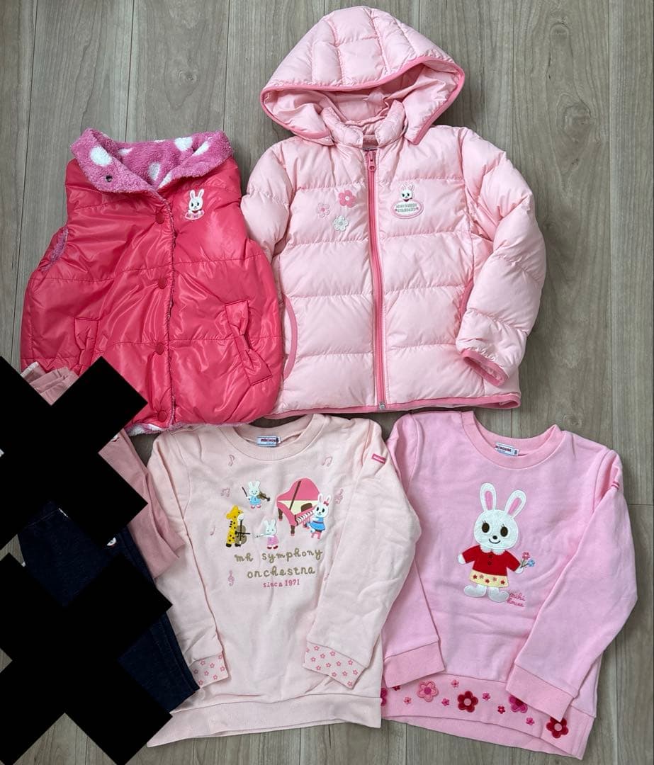 ミキハウス　うさこちゃん　120cm まとめ売り　ダウン　ベスト　トレーナー