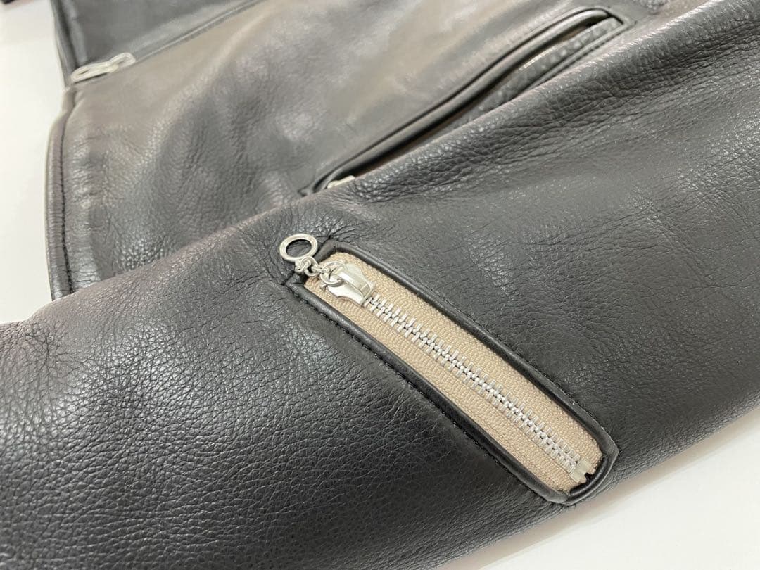 VANSON×ナノユニバース ダブル ライダースジャケット　38サイズ　ブラック