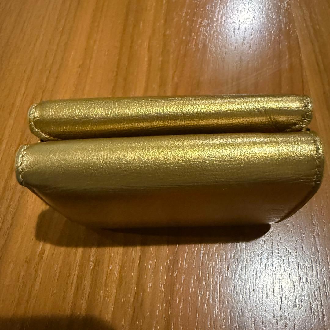 BALENCIAGA ゴールド三つ折り財布