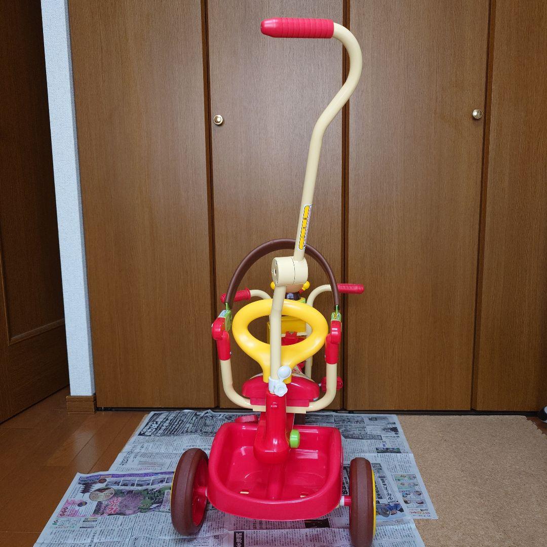 アンパンマン 三輪車 押し棒付き