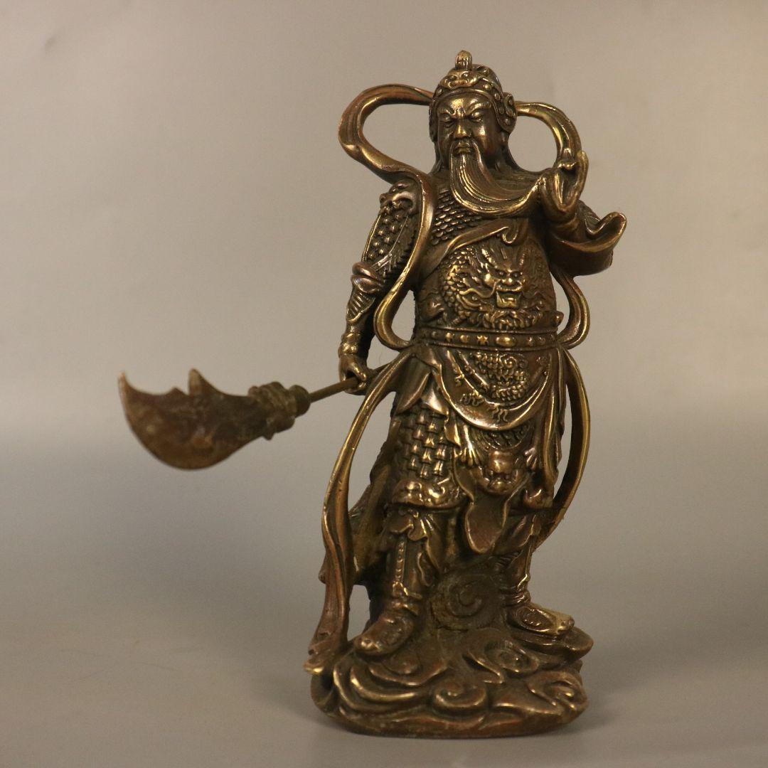 仏像 銅像 関羽財神銅像 銅製品 鎮宅辟邪 開運風水 招財 置物 工芸品