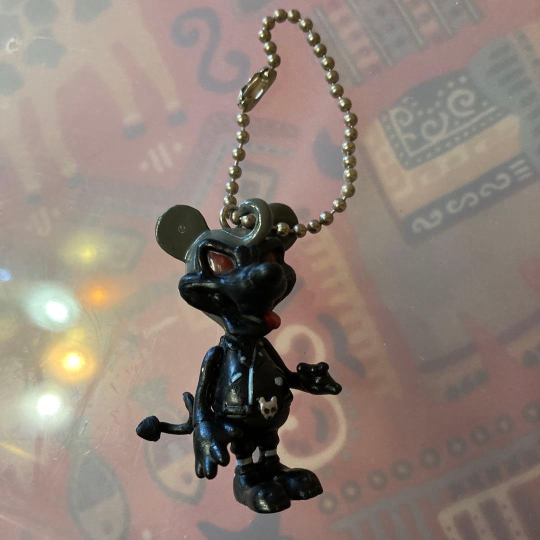 キーホルダー　デビルミッキーマウス　レア　ディズニー　ハート　スカル　ライダース