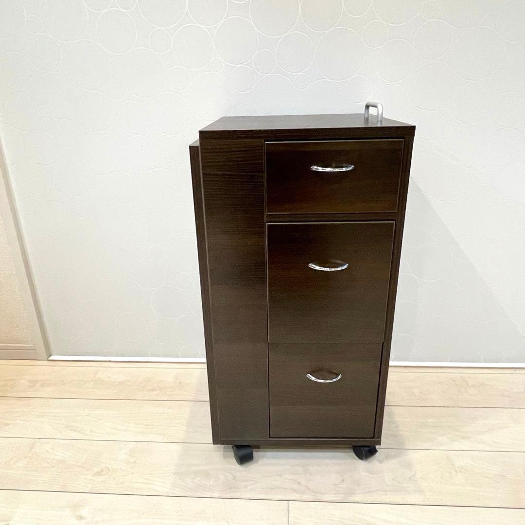 【美品】ETBELLA 折りたたみ ネイルテーブル キャスター付 ワゴンデスク